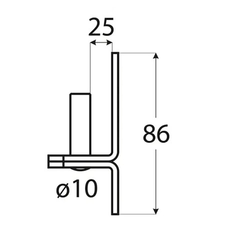 10 Axes de Charnière UCO 11x120x3 mm - Zingué Bichromaté - D-Work