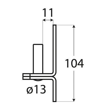 10 Axes de Charnière UCO 11x120x4 mm - Zingué Bichromaté - D-Work