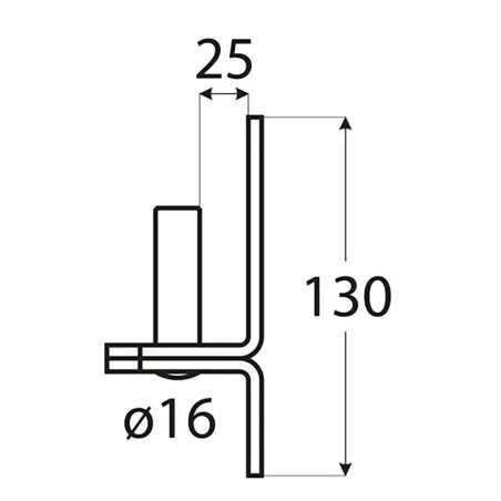 10 Axes De Charnière À Sceller Cm 16 - 255X44X16 mm - D-Work