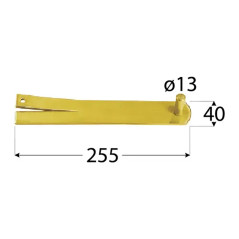 6 Charnières Réglables avec Platine M16x80 - Zingué - D-Work