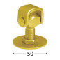 6 Charnières Réglables avec Platine M18x90 - Zingué - D-Work