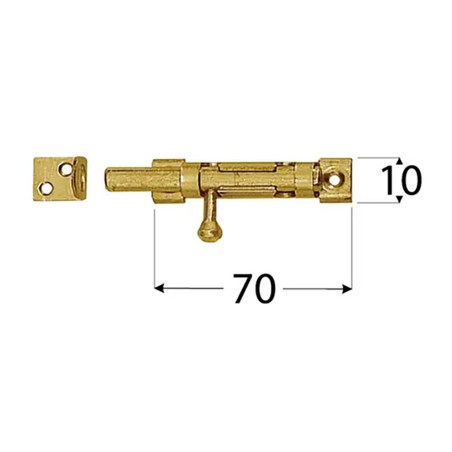 10 Verrous de Jardin WPS 250x41 mm - Noir - Fixation Robuste - D-Work