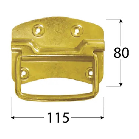 10 Poignées UNB 140x1,3 mm - Laiton - Résistantes et Esthétiques - D-Work