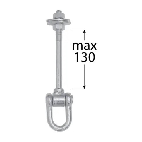 10 Suspensions De Balançoire Type C M12 Mhc 130 - 130 mm - D-Work