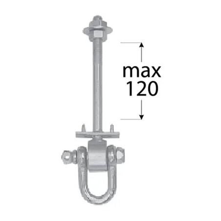 10 Suspensions De Balançoire Type D M12 Mhd 120 - 120 mm - D-Work