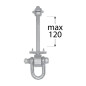 10 Suspensions Type D M12 MHD 120 mm - Fixation Balançoire Robuste - D-Work