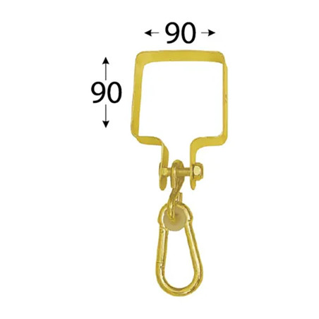 10 Suspensions De Balançoire Carrée Mhk 90 - 90X90 mm - D-Work