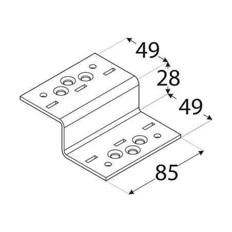 6 Connecteurs C SD LZ 98x28x85x2,5 mm - Acier - Fixation Robuste - D-Work
