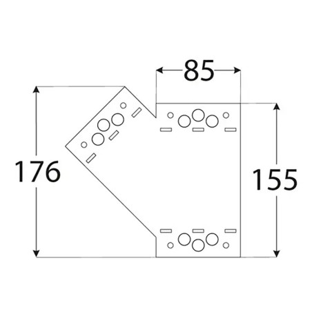 6 Connecteurs C SD LPF 155x176x85x2,5 mm - Acier - Fixation Robuste - D-Work