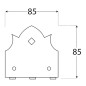 12 Connecteurs C Sd D 85B - 85X85X2.5 - D-Work 12 Connecteurs C Sd D 85B - 85X85X2.5 - D-Work