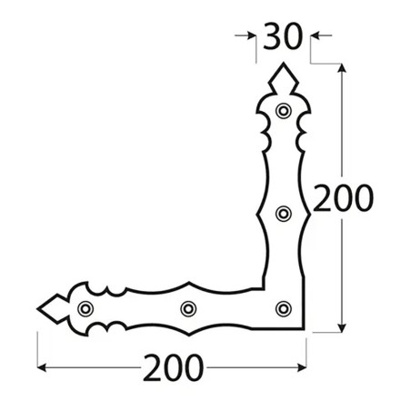10 Plaques d’Angle Décoratives 200x200x30x3 mm - Noires NAD 2 C - D-Work