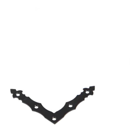 10 Plaques D'Angle Décoratives Noires Nad 8 C - 100X100X15X2.0 mm - D-Work