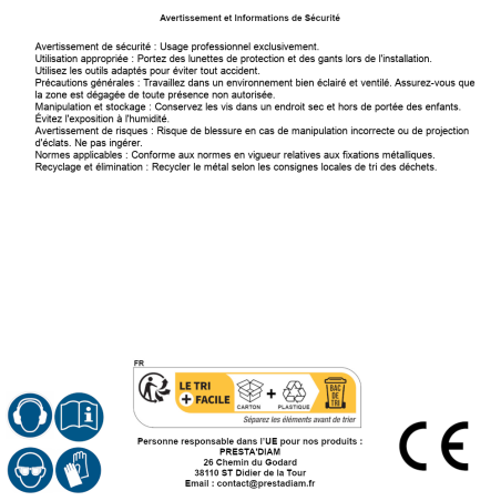 100 Vis De Construction À Tête Plate Cs 08100 - 8X100 mm T40 - D-Work