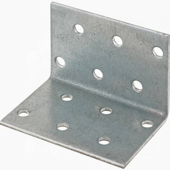 20 Équerres Perforées Km5 - 60X60X80X2.5 mm - D-Work