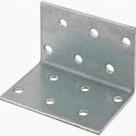 20 Équerres Perforées Km6 - 60X60X100X2.5 mm - D-Work