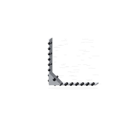 20 Équerres Perforées KM16 90x90x40x2,5 mm - Acier - Fixation Polyvalente - D-Work