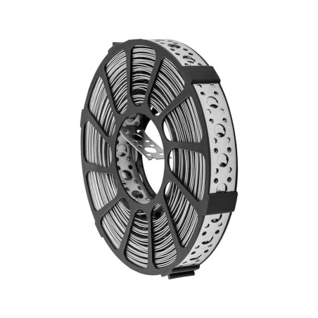 10 Bandes de Fixation Perforées 19x0,7 mm - 10 M - Acier Zingué - D-Work