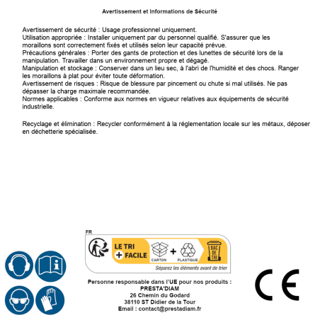 10 Moraillons De Sécurité Zwpo 270 - 263X55X4.0 mm - D-Work