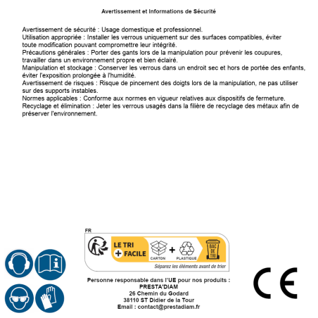 10 Verrous De Fermeture Wzp 120 - 120X45X5.0 mm - D-Work