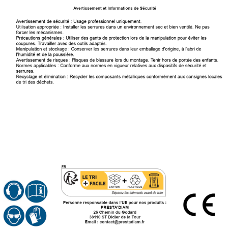 20 Serrures De Coffre Zsk 70 - 70X20 mm - D-Work