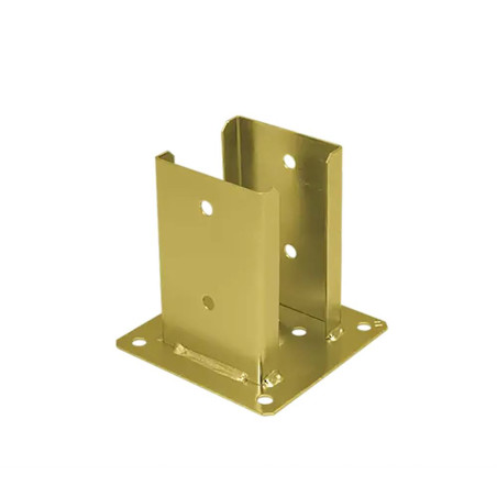 Support de Poteau PSPD 91x150x2 mm - Galvanisé Zingué Bichromaté - D-Work