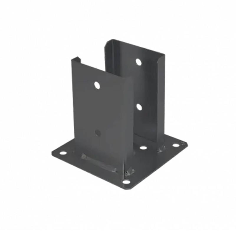 Support de Poteau C PSPD 91x150x2 mm - Peint Noir - Fixation Robuste - D-Work