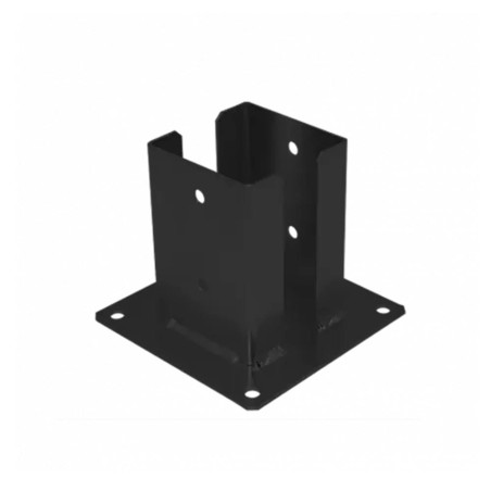 Support De Poteau C Pspd 100 - 101X150X2.5 mm Peint Noir - D-Work