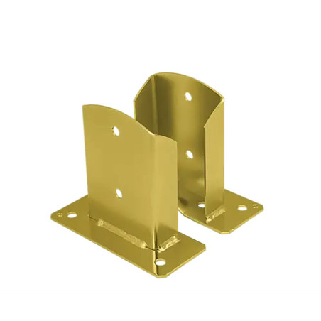 Support de Poteau PSD 100 101x150x2,5 mm - Galvanisé Zingué Bichromaté - Fixation Robuste - D-Work