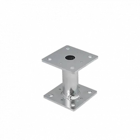 Support de Poteau 80x80x200x4 mm - Acier Galvanisé à Chaud - Fixation Robuste - D-Work