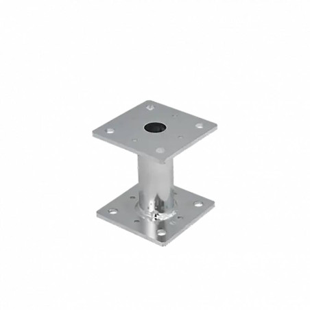 Support de Poteau 100x100x150x4 mm - Acier Galvanisé à Chaud - D-Work