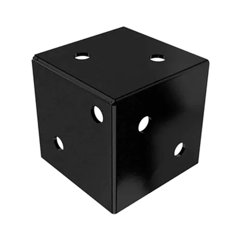 8 Poteaux GPPS 85x85x2,5 mm Peint Noir - Support Robuste - D-Work