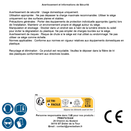 Siège De Blançoire En Plastique Ghs 1 - 41.5X17 mm Rouge - D-Work