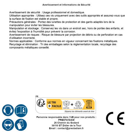 200 Vis De Construction À Tête Large Ct 05060 - 5X60 mm T25 - D-Work