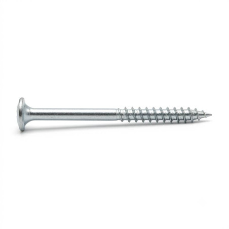 50 Vis de Construction Tête Large 6x280 mm - Zingué Blanc, T30 - D-Work