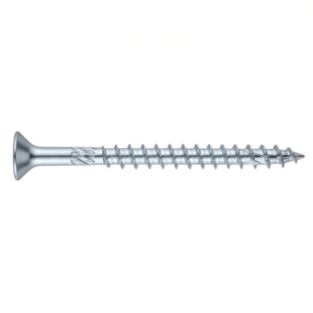 100 Vis De Construction À Tête Large Ct 08060 - 8X60 mm T40 Zingué Blanc - D-Work