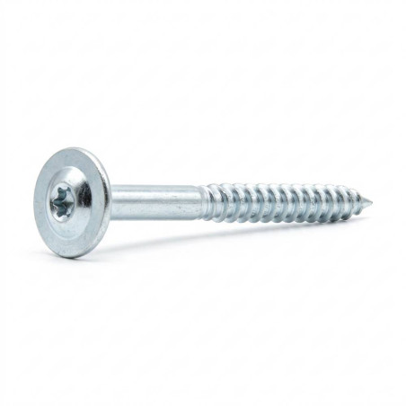 50 Vis De Construction À Tête Large Ct 08180 - 8X180 mm T40 Zingué Blanc - D-Work