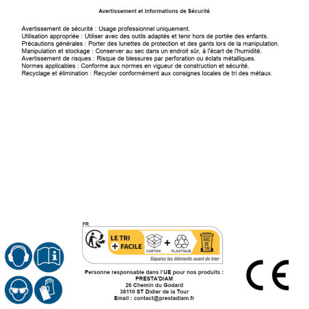 25 Vis de Construction Tête Large 10x300 mm T40 - Zingué Blanc - D-Work