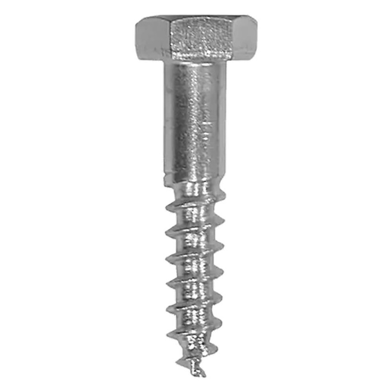 5 Tirefonds Galvanisés 50x10 mm - Acier - Fixation Robuste - D-Work