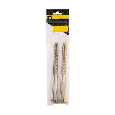 10 Vis de Construction à Tête Large 8x200 mm T40 - 4 Pcs/Pack - D-Work