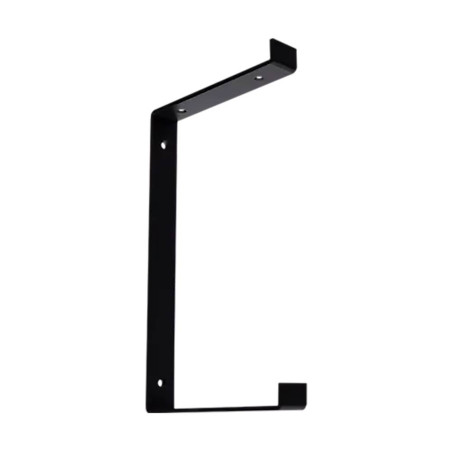 4 Équerres d’Étagère C 213x368x5 mm - Noir - Fixation Solide - D-Work