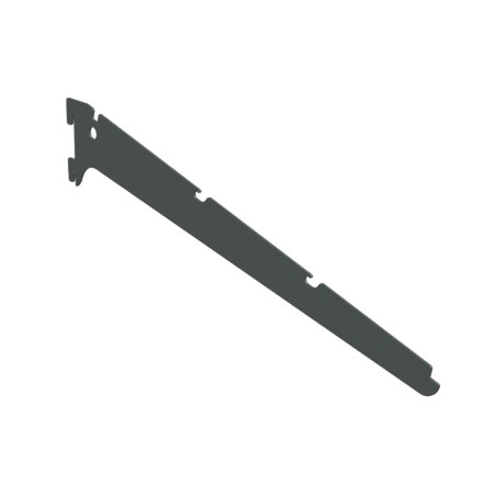 10 Consoles Inclinées 15° 406x72 mm - Simple - Anthracite - D-Work