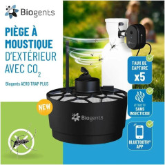 Piège À Moustiques Aéro Trap + Kit Booster CO2 + Pack Season 6 mois - Efficace Et Durable - BIOGENTS