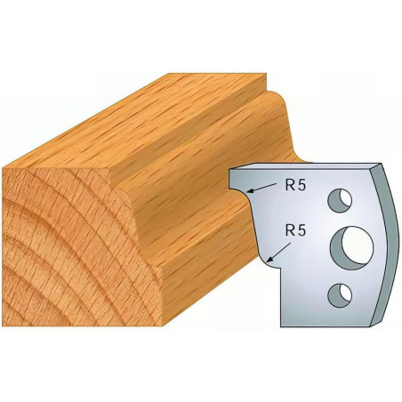Jeu de 2 Fers Profilés Acier HT 40mm - Précision et Durabilité - Outil Indispensable pour Menuiserie - LEMAN