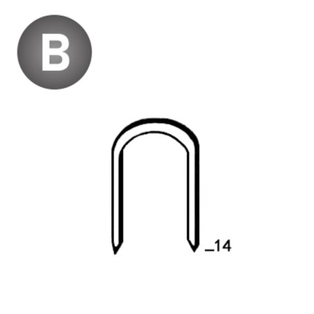 1000 Agrafes BC 14-14 mm – 14 mm, Lot de 1000 – Fixation Efficace et Pratique - ALSAFIX