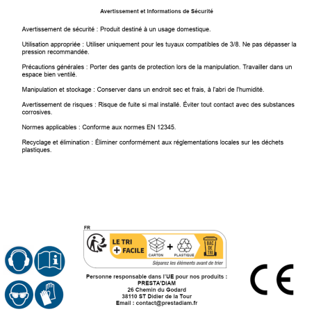 Embout pour Tuyau 8 G 3/8 – 0,02 kg – Connecteur Pratique pour Tuyaux – ALSAFIX - ALSAFIX