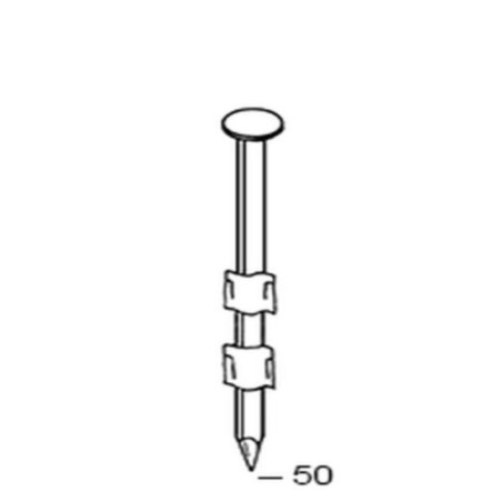 2 200 Pointes en Bande P.E 20° Lisses - 2.9x50 mm - D-Work