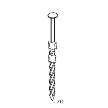2200 Pointes Torsadées 29 x 70 mm – 20° – Acier, Résistantes et Durables - ALSAFIX