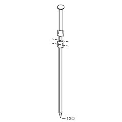 1000 Pointes 38 x 130 mm – Lisses, 20° – Fixation Sécurisée et Durable - ALSAFIX