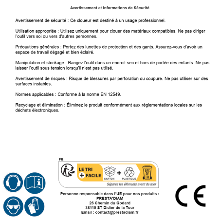 Cloueur PN 50 P1 – 1.01 kg – Outil de Fixation Précis – Performance et Efficacité - ALSAFIX