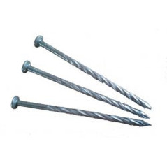 Pointe Galvanisée à Chaud 3,1 x 80 mm – Tête Plate, Carré Torsadé – Résistante et Durable - ALSAFIX